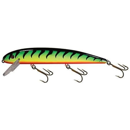 Musky Mania Jake Big Minnow Lure, 8, 26 Oz, Firetiger J8-12